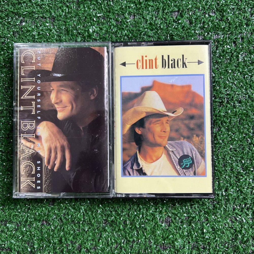 Clint Black Lot‎ Of 2 Cassette Tape Clint Black Self Titled & Put Yourself In My